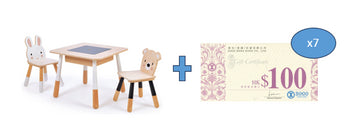 HK$700 崇光百貨禮券 (HK$100 x 7) + Tender Leaf 森林枱椅